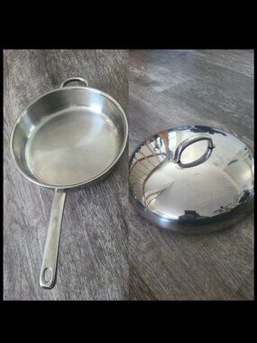 Master Cuisine 👨‍🍳 Stainless Steel 10-Inch Deep Skillet / Saute Pan with Lid